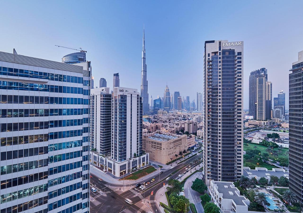 Luxury Studios With Burj Khalifa Or Canal View In Downtown - Marquise Square Tower Dubai Exterior foto